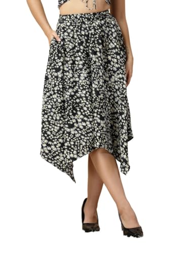 Image of OOMPH! Long Skirts for Women with Handkerchief Hem