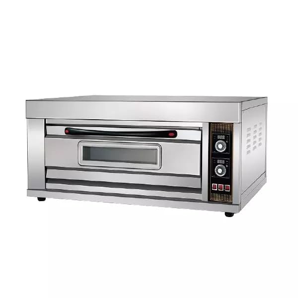 Image of MINO Commercial electric Pizza Oven, Single Deck Countertop, 40.6x61 cm Stone Deck, Independent Top & Bottom Temperature Control, 100W, for Restaurants