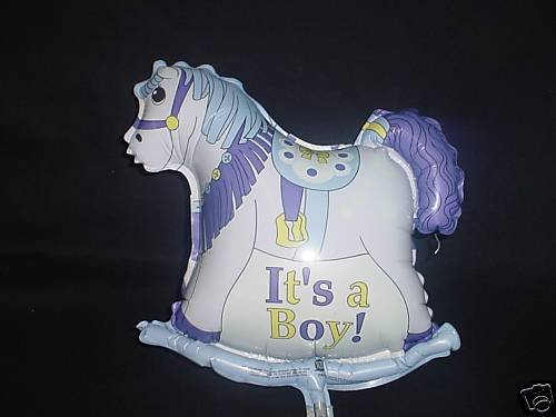 Grabo 9" Its A Boy Rocking Horse Shaped Mini Foil Balloon- M8