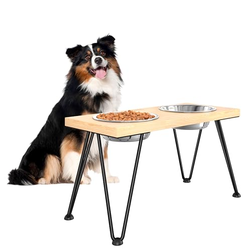 ROTHLEY-Elevated-Dog-Bowls-Raised-Dog-Bowl-Stand-for-Large-Dogs-Oak-Wood-Dog-Food-Stand-with-2-Stainless-Steel-Bowl-Set-Aesthetic-Modern-Dog-Feeding-Table-with-Non-Slip-Hairpin-Legs-for-Tall-Dogs - Cucciolini Doodles   ROTHLEY-Elevated-Dog-Bowls-Raised-Dog-Bowl-Stand-for-Large-Dogs-Oak-Wood-Dog-Food-Stand-with-2-Stainless-Steel-Bowl-Set-Aesthetic-Modern-Dog-Feeding-Table-with-Non-Slip-Hairpin-Legs-for-Tall-Dogs