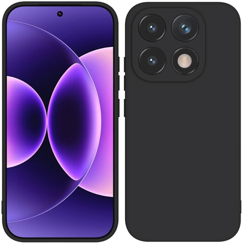 Image of Kapa Matte Protective Lens Flexible Back Cover for Xiaomi 17 | Slim Silicone with Soft Lining Shockproof Full Body Bumper Case (Black)