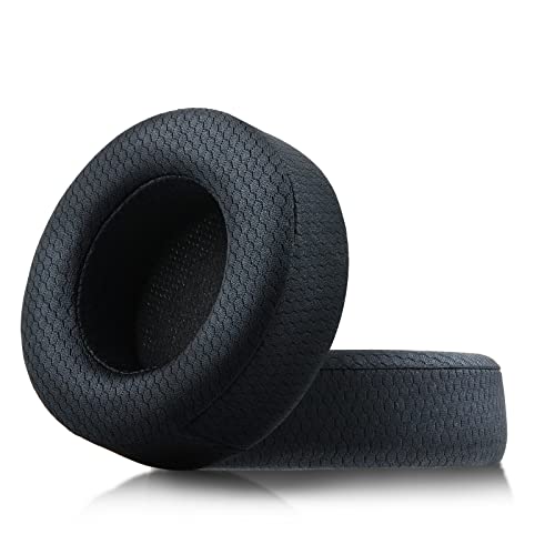Upgraded Replacement Ear Pads Cushion for Corsair Virtuoso RGB Wireless SE XT Gaming Headset Premium Fabric Softer Memory Foam Added Thickness (Fabric Black)