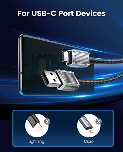 Orico Usb A To Usb C Cable 3A Fast Charging Usb C Cable Nylon Braided Type C Charging Cord Compatible With Samsung Galaxy S23 S22 S21,Note 12 11, Lg V60 V50, And Other Type C Devices,3.3Ft #TOP2