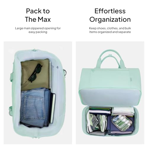 Image of TOPEAST Travel Duffle Bag, Weekender Bags for Women with Shoe Compartment