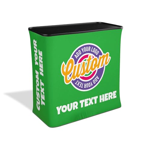 LookOurWay Custom Hard Case Trade Show Podium - Portable, Durable Counter with Wheels and Free Design Service - Includes Counter Top, Custom Printed Wrap, and Heavy Duty Straps