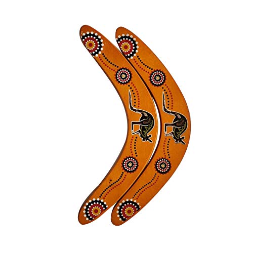 image for Asdbsa Wooden Boomerangs, Classic Returning Boomerangs with Colorful A