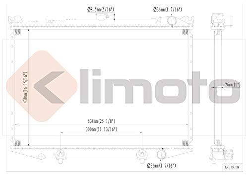 Klimoto Radiator | Fits 1986-1994 Nissan D21 1987-1995 Nissan Pathfinder 1995-2004 Nissan Pickup | Kli314 #TOP5