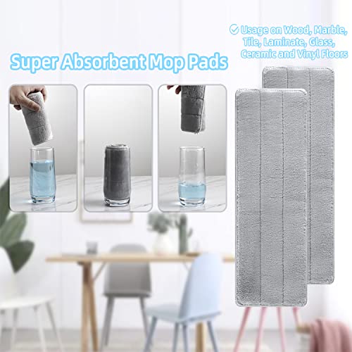 Flat Mop And Bucket With Wringer Set,Separates Dirty And Clean Water,3-Chamber Mop Wet And Dry Use,Hands Free Squeeze Mops For Floor Cleaning, 4 Washable & Reusable Microfiber Pads Included #TOP3