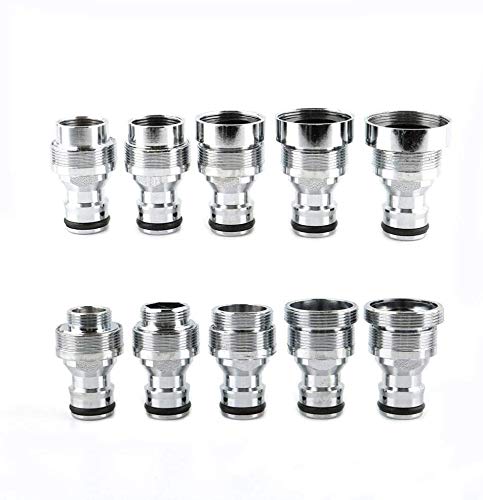 Raccordi filettati Connettori per tubi in ottone 1pc Rubinetto da cucina in acciaio inossidabile Raccordo adattatore per tubo flessibile Raccordo rapido Connettori da giardino M16 18 20 22 24 28 Acc