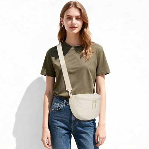 Image of KKXIU Crossbody Sling Bag for Women Trendy Fanny Pack Vegan Leather Chest Bag | Trendy