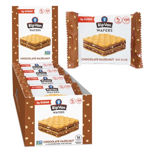 8% coupon - ★Rip Van Chocolate Hazelnut Wafer Cookies, 16 snack packs