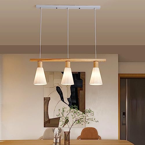 Lustre suspendu en bois solution éclairage îlot cuisine et salon - 2