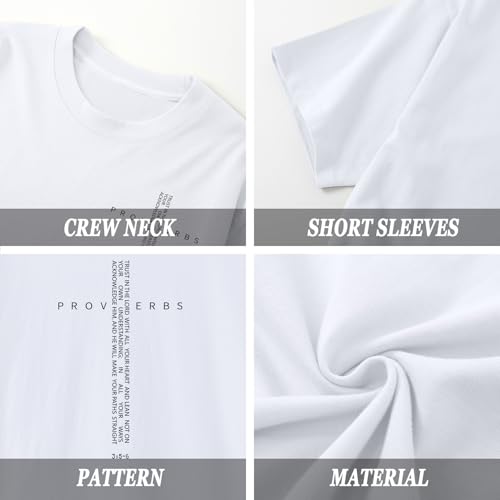 Image of Christian Shirts for Men Vintage Religious Cross Bible Verse T-Shirt Jesus Faith Tshirt Inspirational Graphic Tees