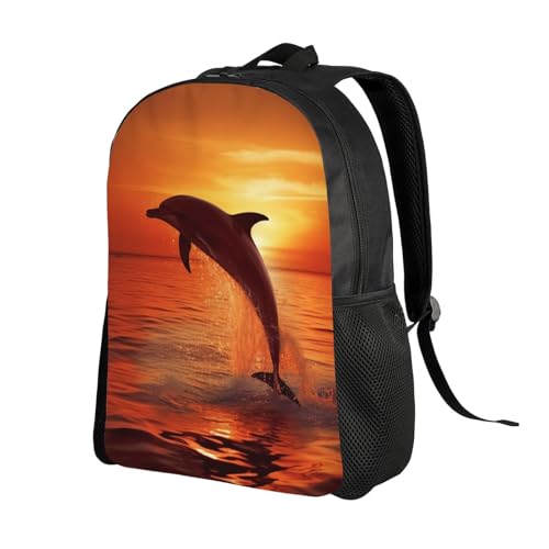 Mochila impermeable para senderismo diseño Sunset Dolphin miniatura 2