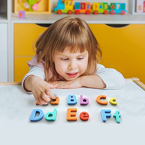 Image of 78pcs ABC Fully Magnetic Letters Lowercase Alphabet Magnets Fridge Magnet Educational Toy for Kids Toddlers Preschool Kids Learning Spelling Counting Gift for Birthday