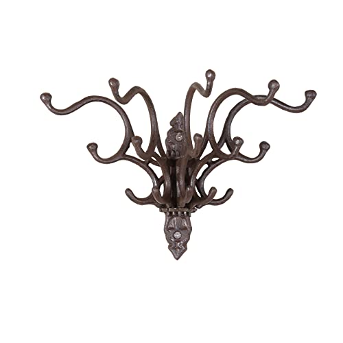 Creative Co-Op HD5946 Antique Cast Iron Wall Hooks In Rust Finish thumb #4