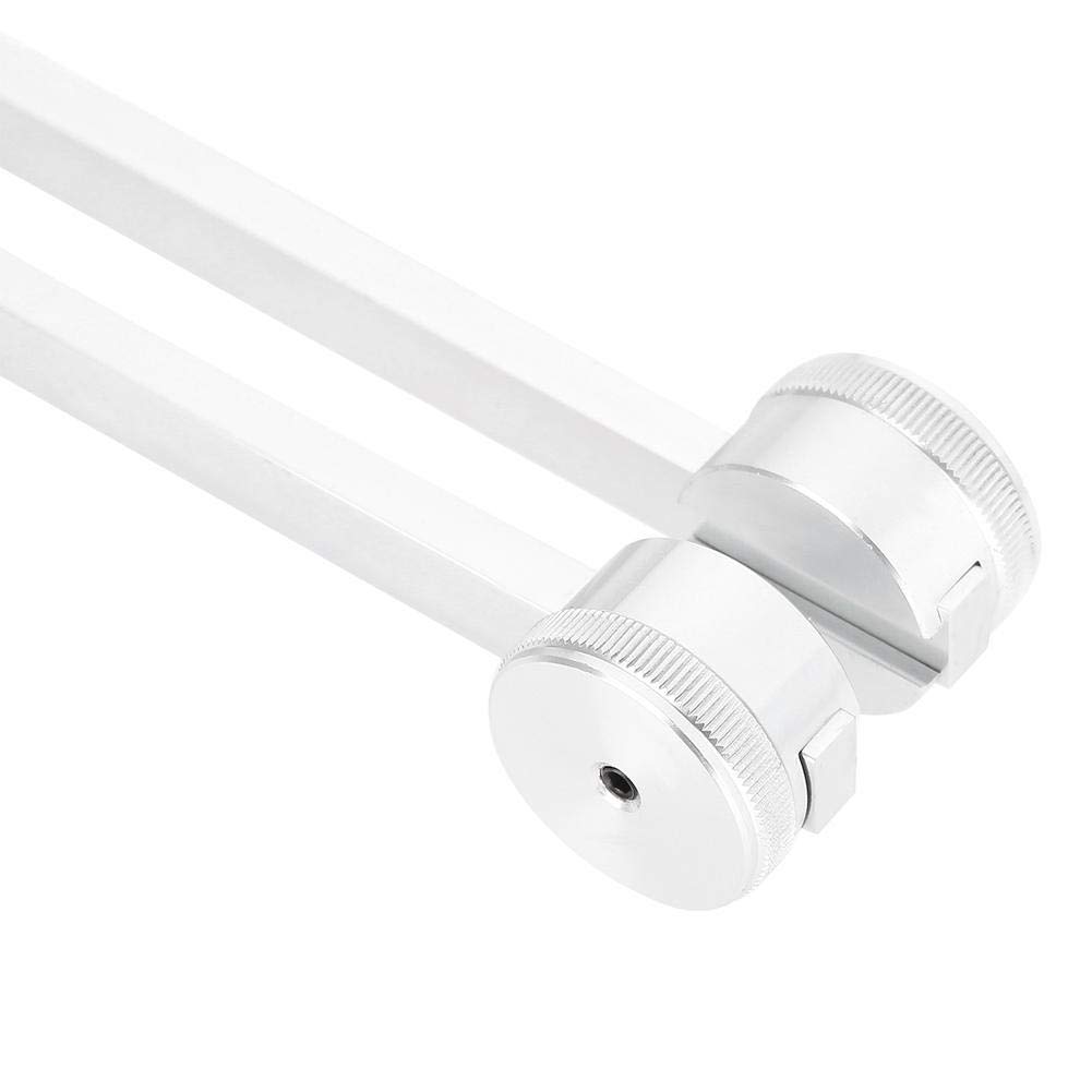 Diapasón, 136.1Hz Diapasón de aleación de Aluminio 9.1 x 1.6 Pulgadas Kit de Instrumentos de Plata de Baja frecuencia con mazo y triángulos de Silicona