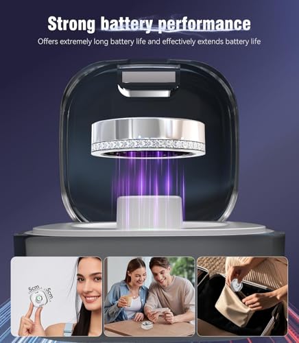 Image of 10 Gen Diamond Smart Ring and Wireless Charging Case【Industry Ranking No.1 - 0 Measurement Error】 2026 Smart Ring for Women & Men for Sleep Tracking Wearable Device,Fitness Ring 7#