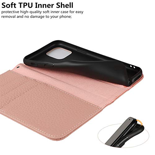 Étui iPhone 11 cuir véritable rose iCoverCase luxe avec protection RFID - 7