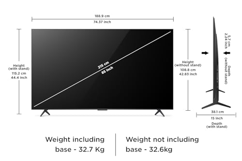 Image of TCL 215 cm (85 inches) 4K UHD Smart QD-Mini LED Google TV 85C72K