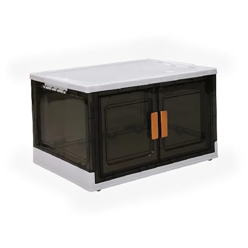 ABBAware 1er Set Aufbewahrungsbox mit Deckel, 71 Liter, jede Box stapelbar, faltbar mit Rollen zum mühelosen Transport. Praktische Öffnung zu 3 Seiten, Stapelbox aus PP-Kunststoff