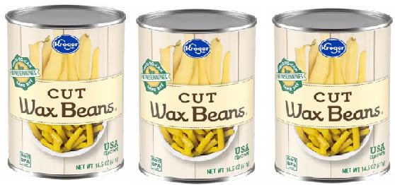 Canned Cut Wax Beans (3 Cans,14.5 oz. Each)
