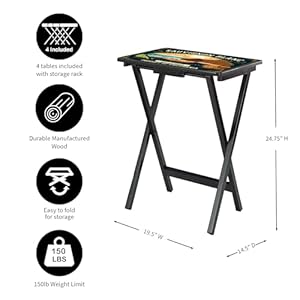 Capecraftsmenrectangulartvtraystablesetof4easyfoldingcouchtrayswithstoragerackdecorativeportabeservingtablesforhomeactivitiescalifornia Urban Country Home Decor Cape craftsmen rectangular tv trays table set of 4 easy folding couch trays with storage rack decorative portabe serving tables for home activities california urban country home decor