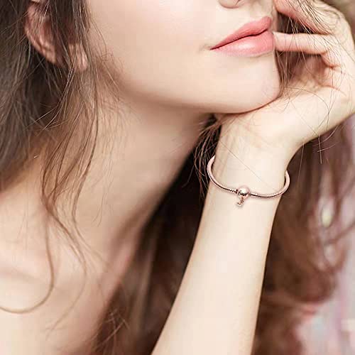Longluck Longluck 925 Sterling Silver Rose Gold Snake Chain Bracelet Basic Charm Bracelets Fit Any Charm , With Love #TOP1