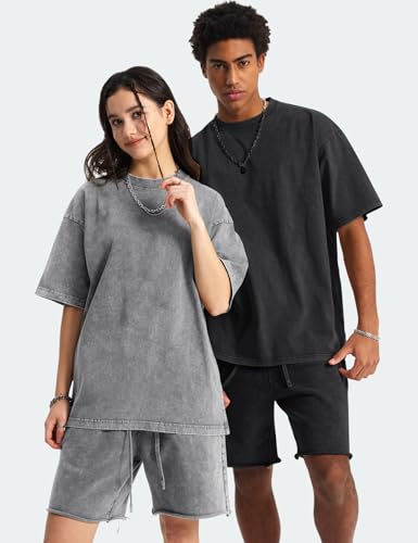 Gihuo Oversized Tshirts for Men Mens T Shirt Vintage Graphic Tees Cotton Heavyweight Acid Wash Comfort Colors Tees4