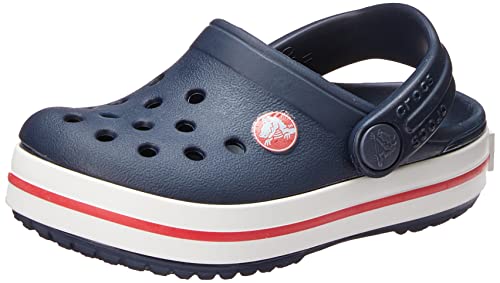 Sandália Crocband Clog T Clog, Crocs, Infantil Unissex, Navy/Red, 22