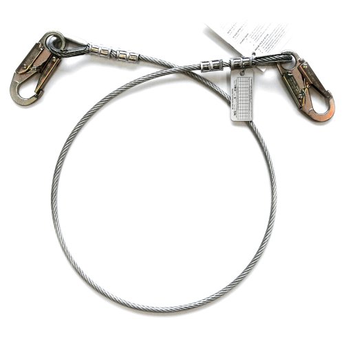 Guardian Fall Protection 10431 4-Foot Galvanized Cable Choker Anchor with Snaphook Ends