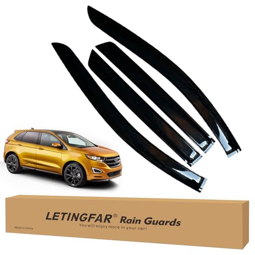LETINGFAR Window Visors Rain Guards for Ford Edge 2015 2016 2017 2018 2019 2020 2021 2022 2023 2024 Accessories, Wind Deflectors Vent Shades for Ford Edge by LETINGFAR - Used condition - US$26.75