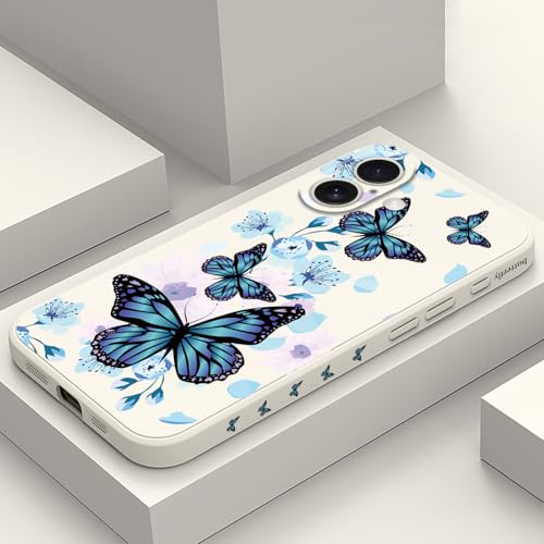 Coque iPhone 16 blanche papillon aurore idéale pour le quotidien et les sorties