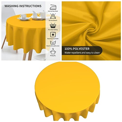 Nappes de table rondes polyester de qualité supérieure textile durable ambré - 4