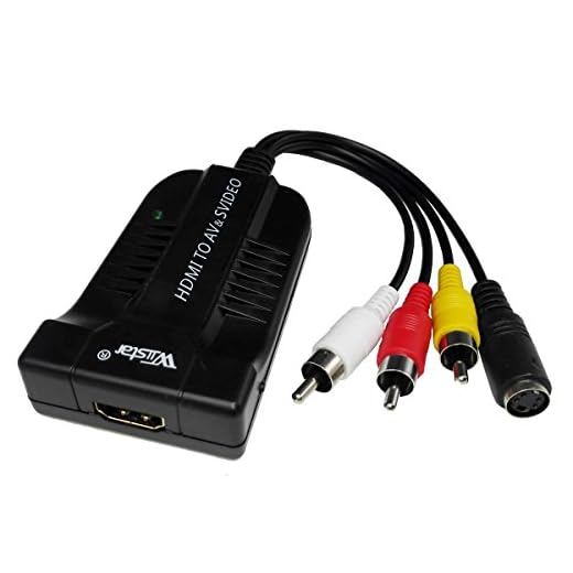 HDMI to Male AV RCA CVBS Female S Video Composite 1080p Audio Video Converter with AV/S Video Cable for HDTV STB Projector