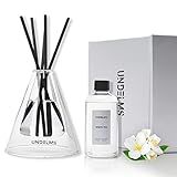UNDELMS Reed Diffuser Set, 6.7 fl oz White Tea Home Fragrance, Natural Alcohol Free & Long Lasting E