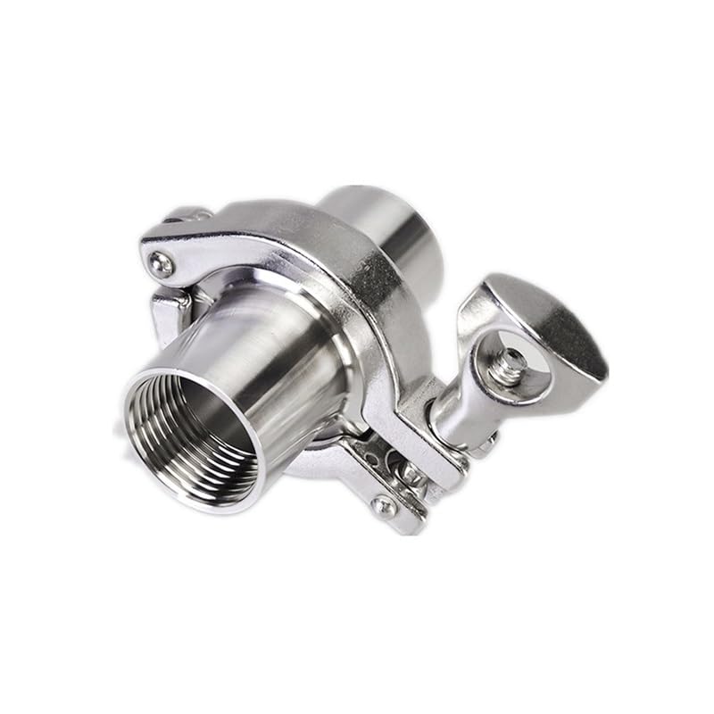 Adapter tulejkowy z gwintem wewnętrznym, osłoną Tri Clamp, stal nierdzewna SS304 z łącznikiem rurowym z uszczelką silikonową(DN25-Clamp 50.5mm)