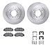 Dynamic Friction Company Front Brake Rotors with 5000 Euro Ceramic Brake Pads includes Hardware 6612-58003
