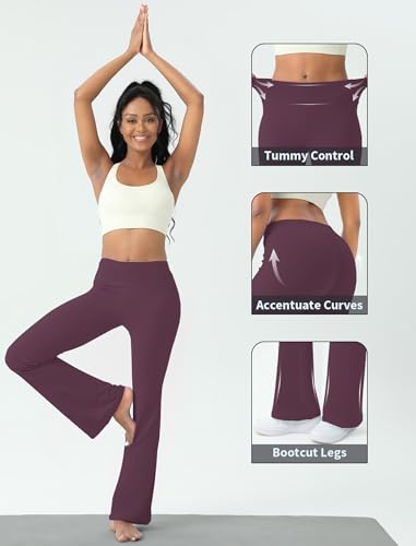 Image of AB-Eleven Women's Yoga Pants Bootcut Flare Leggings Bell Bottom Leggings