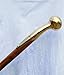 Antique Knob Head Walking Stick/Cane - Designer Premium Wooden Carved Walking Cane - Beautiful Handmade Foldable Cane With Brass Golden Head Cane For Men and Women Comfortable Best Christmas Gift
