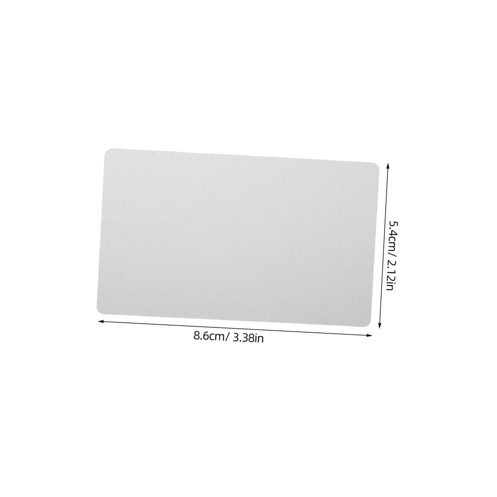 Housoutil Biglietti da Visita Vuoti in Lega di Alluminio 200 Pezzi 86x54x0,21mm Resistenti all'Ossidazione per Artigianato Fai da Te e Ufficio