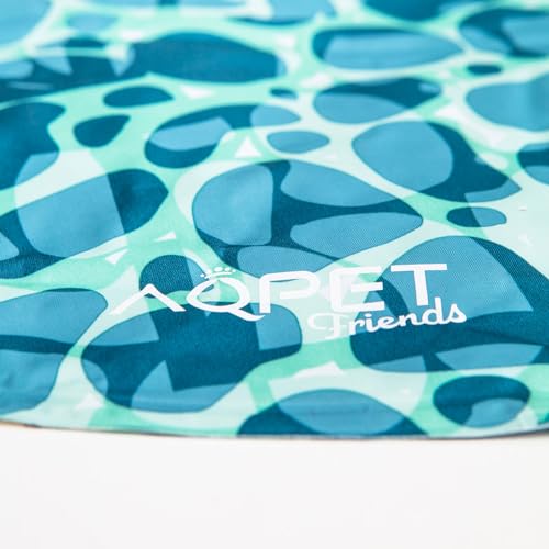 AQPET Kühlmatte für Hunde, rund, ungiftiges Gel, selbstkühlendes System, Sea-Design, Durchmesser 60 cm