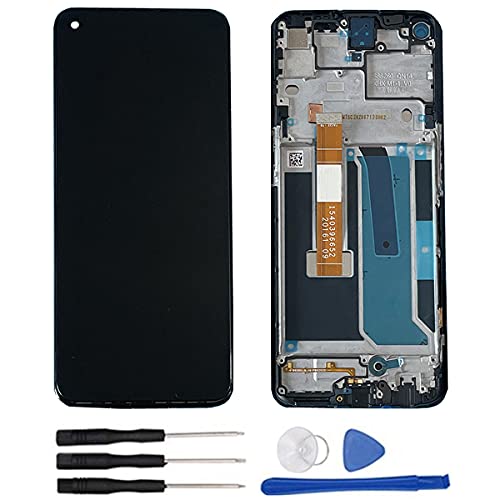 Compatible with OnePlus Nord N10 5G Assembly Replacement for OnePlus Nord N10 5G BE2029 6.49 inch LCD Display Touch Screen Digitizer + Black Frame