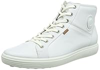 Ecco Women's Soft 7 High Top Sneaker, White, 39 EU/8-8.5 US