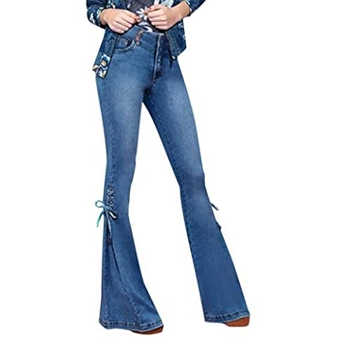 Vectry Mujer Vaqueros Pantalones Anchos Cover