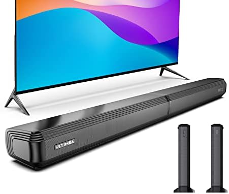 ULTIMEA 2.2ch Sound Bars for TV, 2 in 1 Separable Speakers Design Soundbar for TV, Built-in 2 Tweeters and Woofers, Bluetooth 5.0 TV Sound Bar, ARC/Optical/Aux Home Theater Speakers, Wall Mount