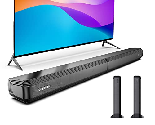 Ultimea 2.2Ch Sound Bars For Tv, 2 In 1 Separable Speakers Design Soundbar For Tv, Built-In 2 Tweeters And Woofers, Bluetooth 5.0 Tv Sound Bar, Arc/Optical/Aux Home Theater Speakers, Wall Mount #TOP2