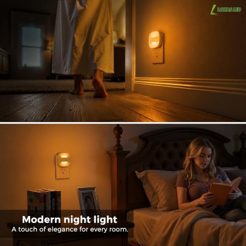 Image of L LOHAS LED Night Lights Plug into Wall,Dusk to Dawn Sensor Night Light