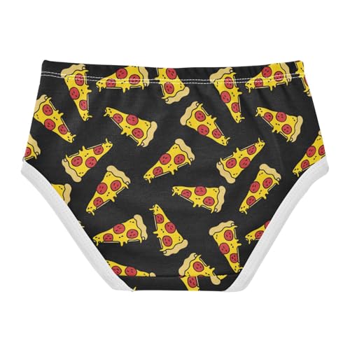 Girls' Underwear Cartoon Pizza Cotton Stretch Comfort Toddler Panties2