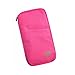 vanki Multi-Functional Fashion Ticket Passport Credit Card ID Document Organizer Holder Bag Purse Travel Pouch Case Cover (Rose Red)